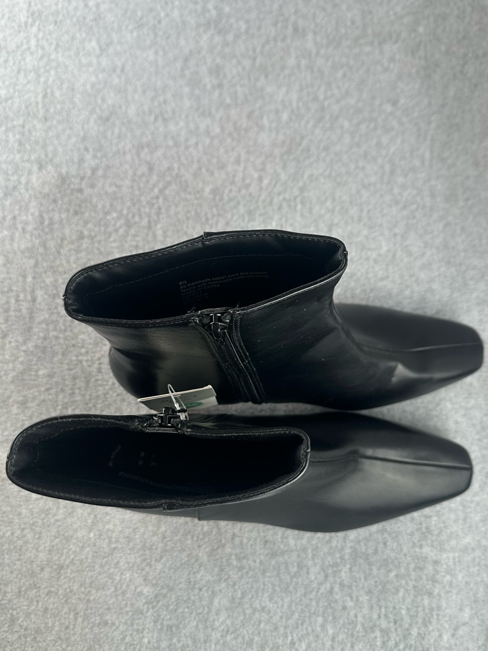 New A New Day Tigris Black Kitten Heel Ankle Boots Womens Size 9.5 Faux Leather - Picture 3 of 12